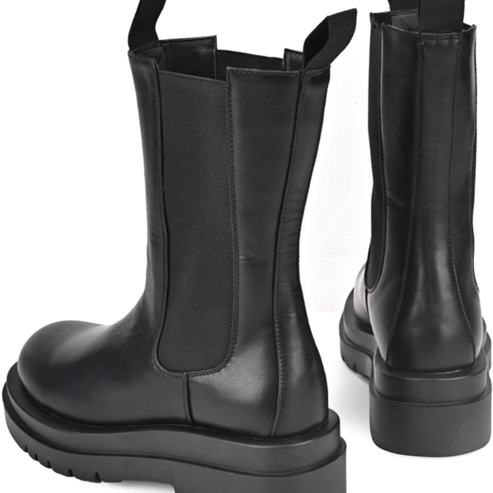 Platform High Ankle Chelsea Boots
